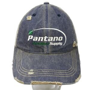 Headmost Blue Trucker Hat One Size Pantano Outdoor Supply Distressed Snapback